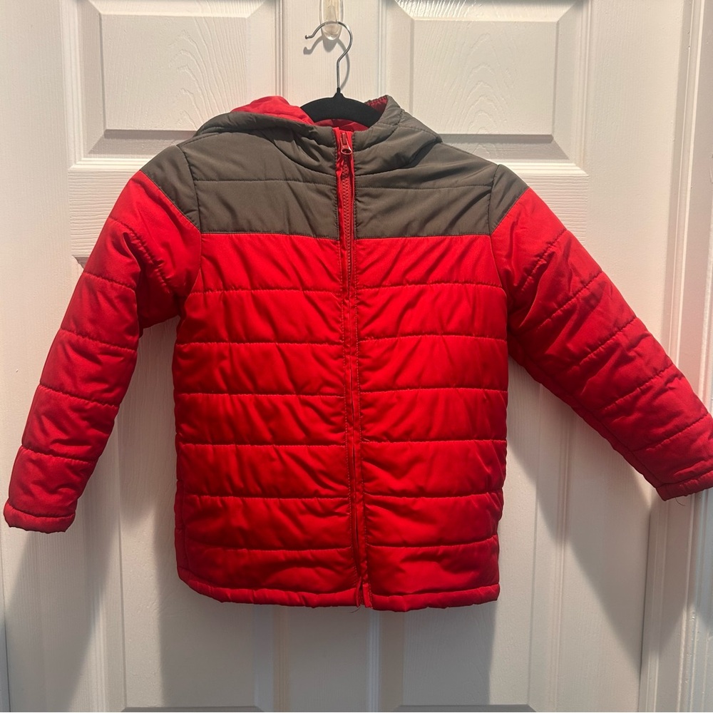 Gymboree Red and Gray Kids Puffer Jacket